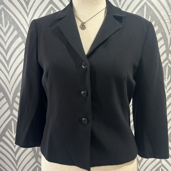 BCBG Maxazria waist length black blazer - Picture 1 of 9